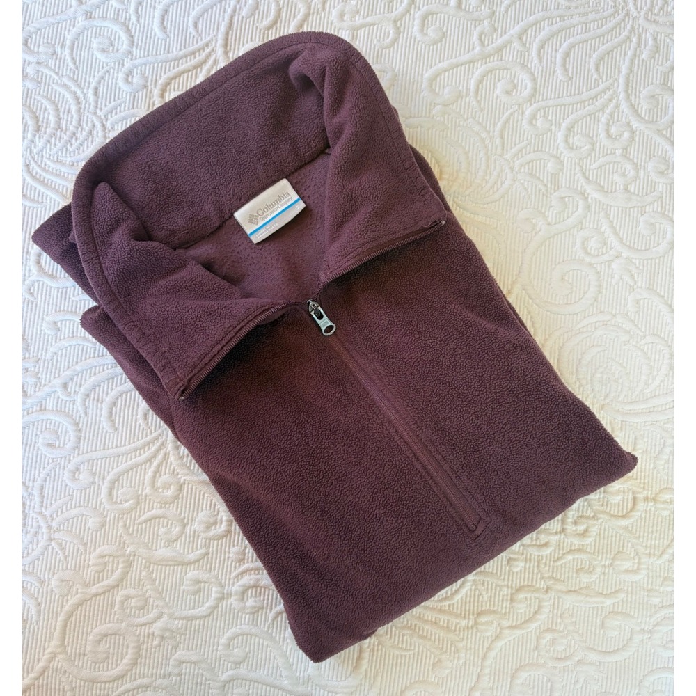 Columbia Womens Glacial IV Half Zip Fleece Pullover Plum Purple AK1131 Small